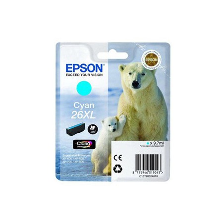INK JET EPSON ORIG. C13T26324010 26XL CIAN