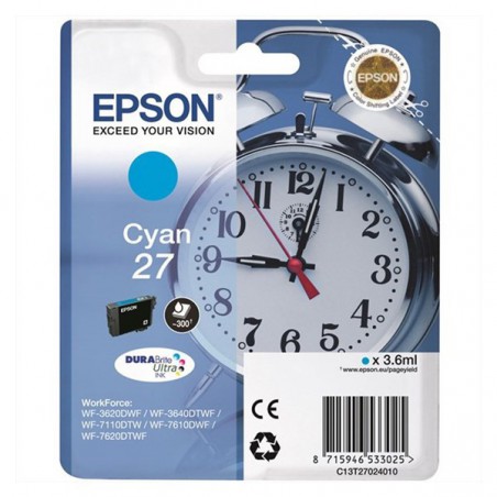 INK JET EPSON ORIGINAL C13T2702 CIAN Nº27 