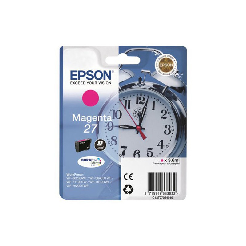 INK JET EPSON ORIGINAL C13T2703 MAGENTA  Nº27 