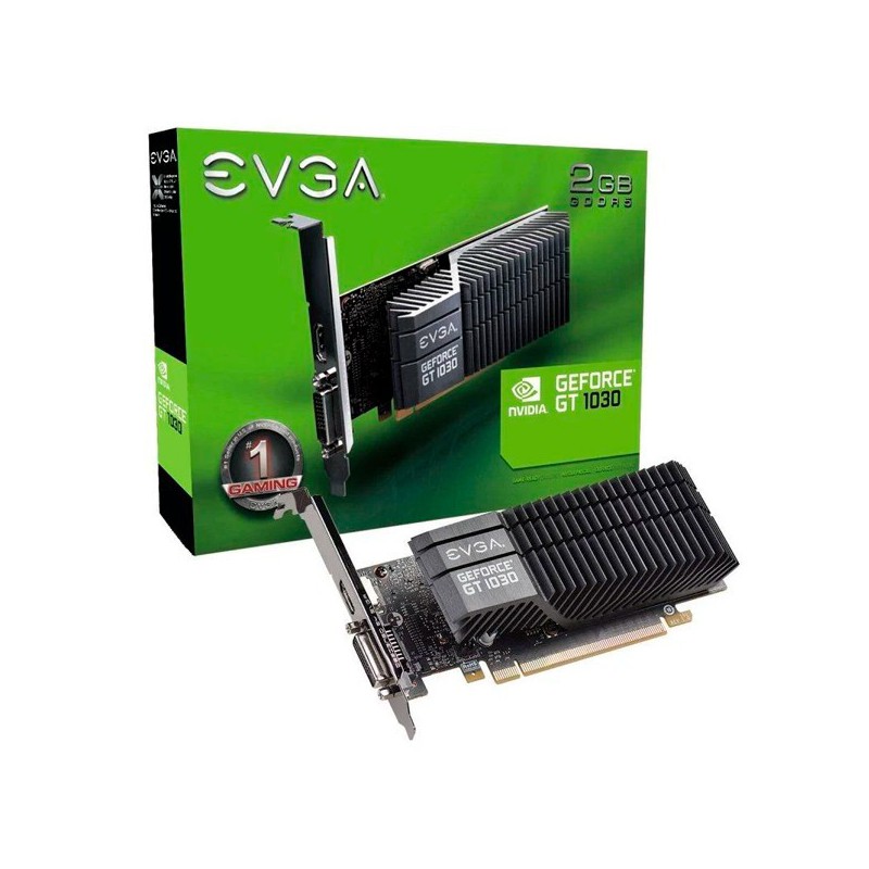 VGA GEFORCE EVGA GTX1030 SC 2GB DDR5  PERFIL BAJO