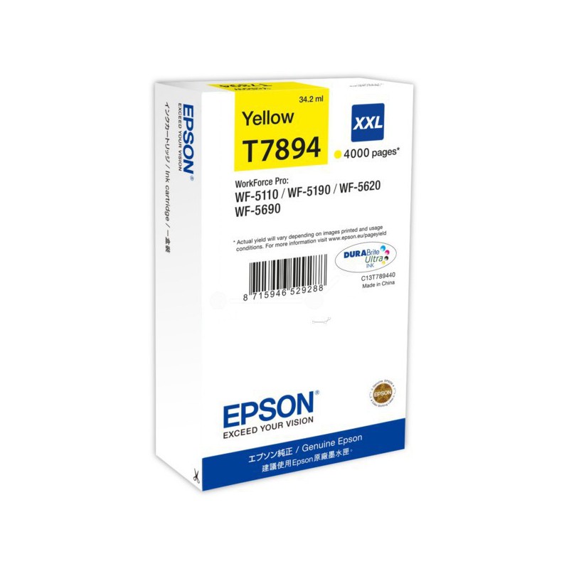 INK JET EPSON ORIGINAL C13T789440 AMARILLO 4.000 PAG.