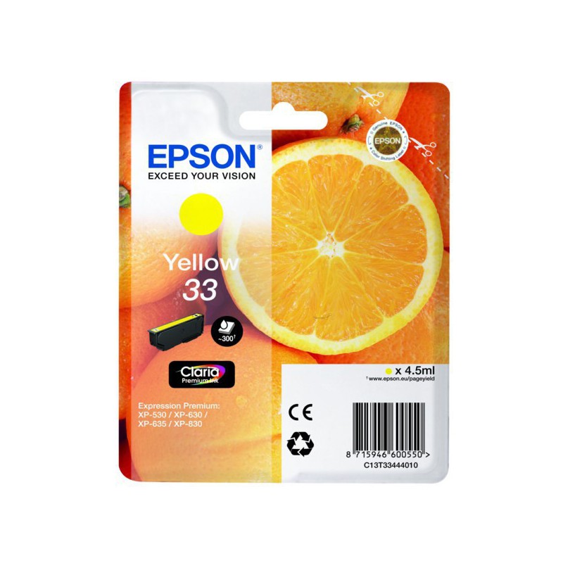 INK JET EPSON ORIG. C13T3344  XP-530 AMARILLO 