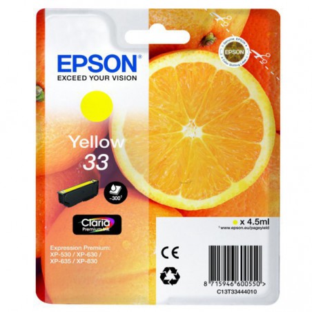 INK JET EPSON ORIG. C13T3344  XP-530 AMARILLO 