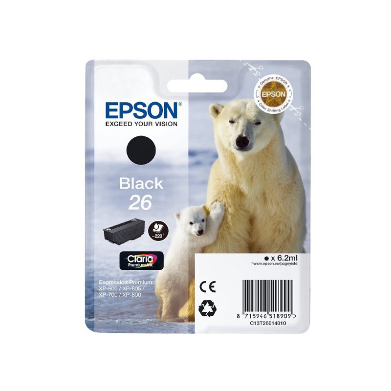 INK JET EPSON ORIG.C13T26014010 NEGRO