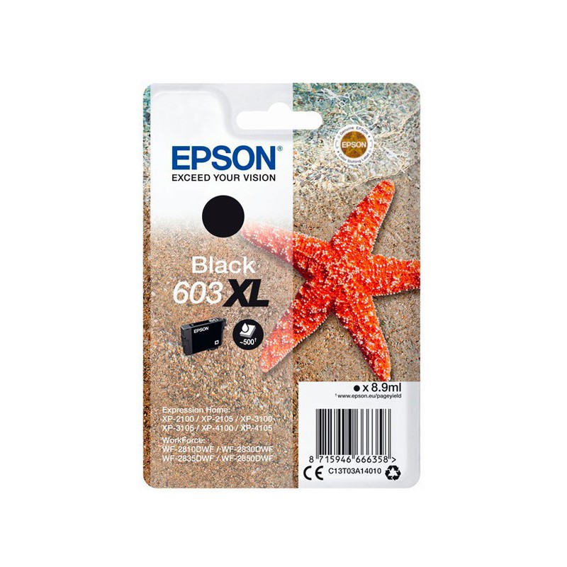 INK JET EPSON ORIGINAL C13T03A14010 603XL  NEGRO