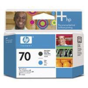 INK JET HP ORIG. C9404A CAB.NEGRO MATE Y CIAN 