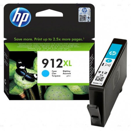 INK JET HP ORIG. Nº 912XL CYAN  3YL81AE