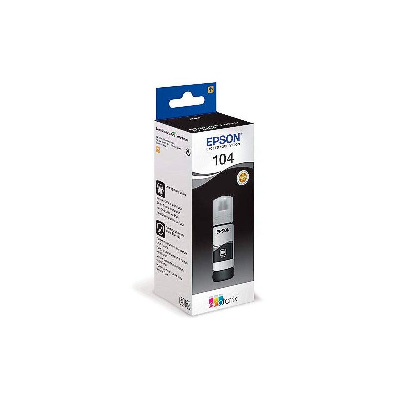 INK JET EPSON ORIG.C13T00P140 ECOTANK Nº 104 BLACK 