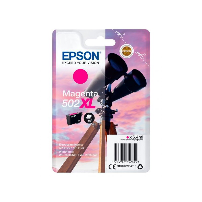 INK JET EPSON ORIG.C13T02W34010 Nº502XL MAGENTA