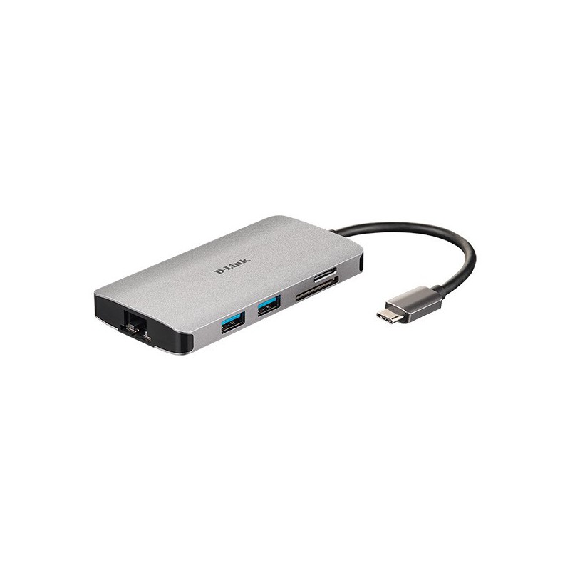 HUB USB D-LINK TIPO C 3USB 3.0/1 HDMI/1 RJ45 GRIS