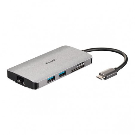HUB USB D-LINK TIPO C 3USB 3.0/1 HDMI/1 RJ45 GRIS