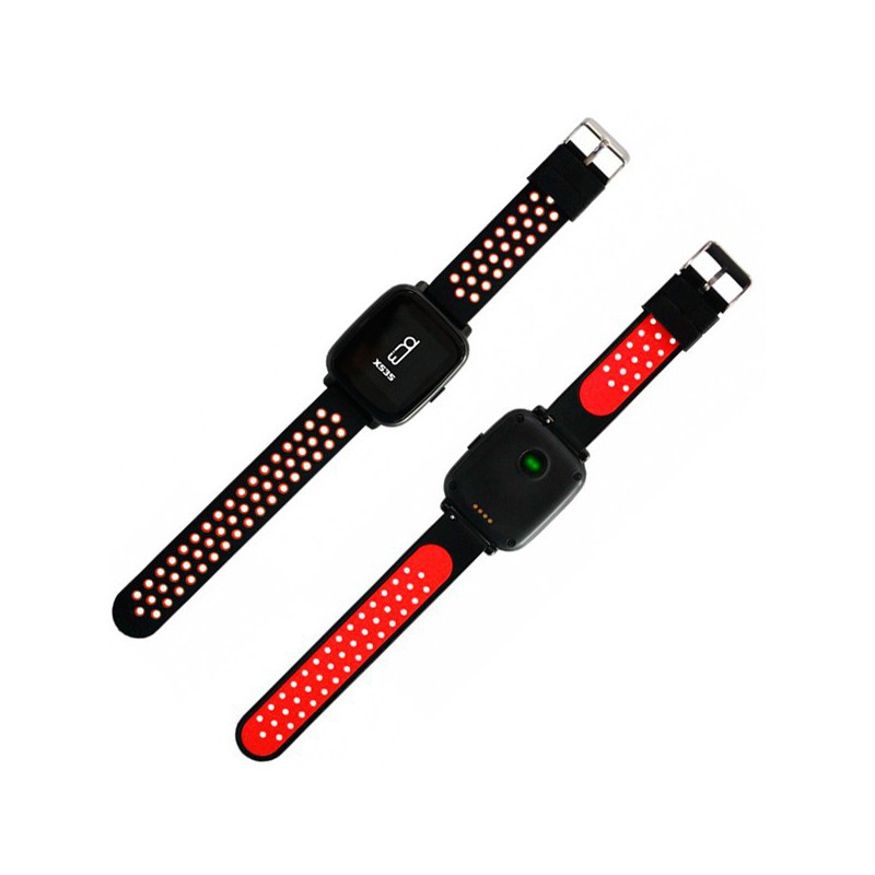SMARTWATCH  BILLOW SPORT WATCH XS35 NEGRO/RED XS35BR*