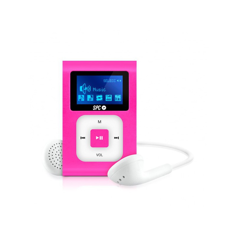 MP3 SPC CLIP EXTREME 8GB GRAN PANTALLA RADIO FM 8648P ROSA* 