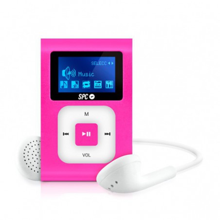 MP3 SPC CLIP EXTREME 8GB GRAN PANTALLA RADIO FM 8648P ROSA* 