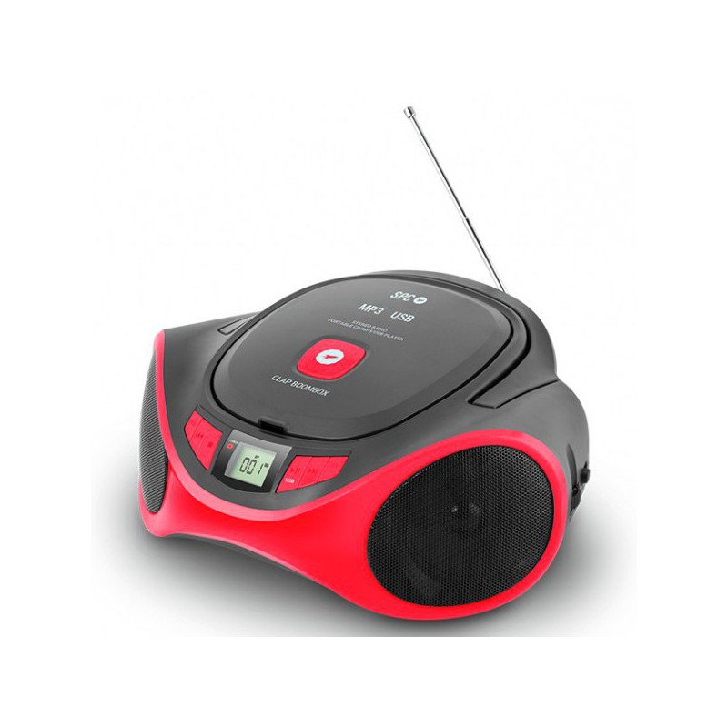 REPRODUCTOR CD SPC CLAP BOOMBOX ROJO 4501R