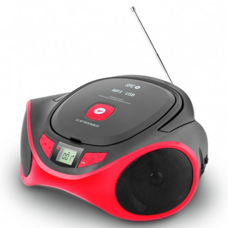 REPRODUCTOR CD SPC CLAP BOOMBOX ROJO 4501R