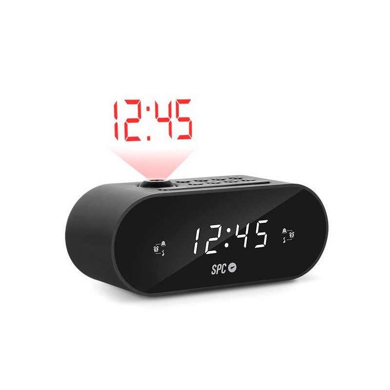RADIO DESPERTADOR SPC CON PROYECTOR FRODI MAX  NEGRO 4586N