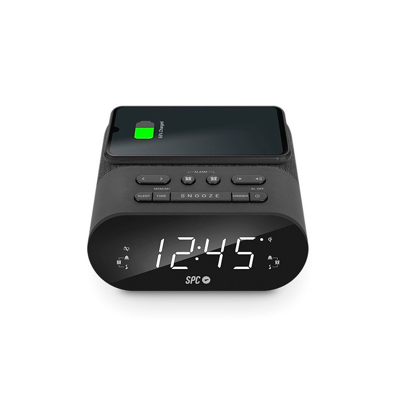 RADIO DESPERTADOR SPC CARGA INALÁMBRICA SMARTPHONE FQ 4587N 
