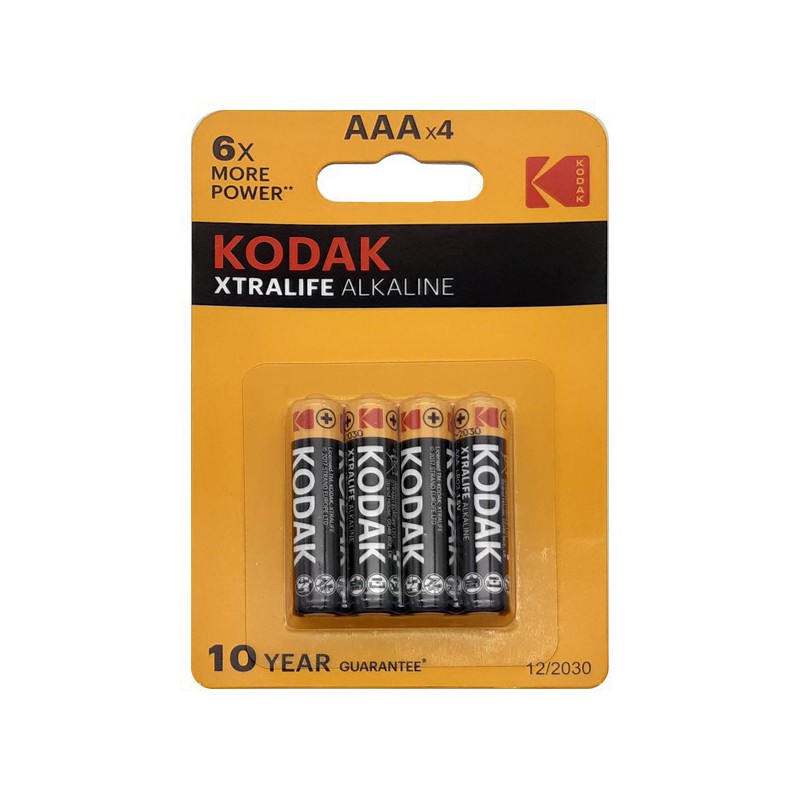 PILAS ALCALINAS KODAK XTRALIFE AAA LR3  PAQ 4