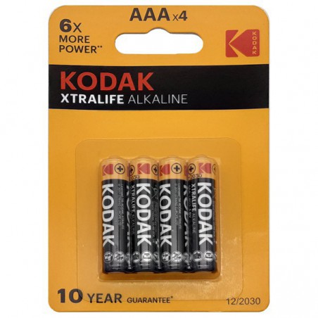 PILAS ALCALINAS KODAK XTRALIFE AAA LR3  PAQ 4