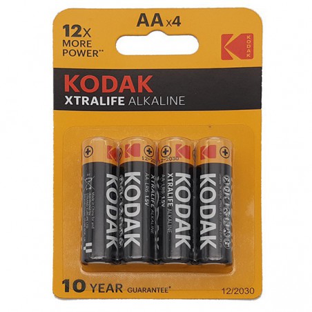 PILAS ALCALINAS KODAK XTRALIFE AA LR6  PAQ 4