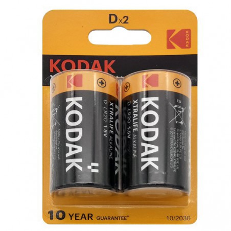 PILAS ALCALINAS KODAK XTRALIFE D LR20  PAQ 2