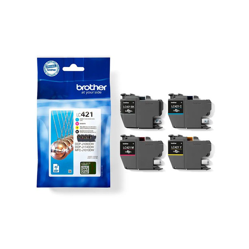 PACK INK JET BROTHER ORIG LC421VAL HASTA 200 PAG.