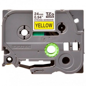 CINTA BROTHER ORIG.TZES651 SUPER ADHES.AMAR/NEGRO 24MM 8M