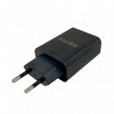 CARGADOR APPROX USB DE VIAJE DUAL 2.4A APPUSBWALL24B NEGRO