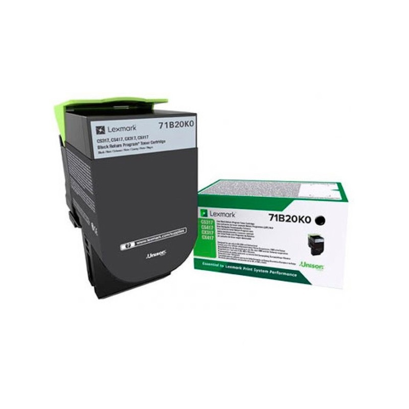 TONER LEXMARK ORIG. 71B20K0 NEGRO 3000 PAG.