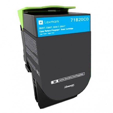 TONER LEXMARK ORIG. 71B20C0 CYAN 2300 PAG.