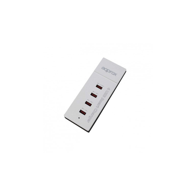 CARGADOR APPROX USB MULTIPLE 4 PUERTOS APPUSB4PW BLANCO*