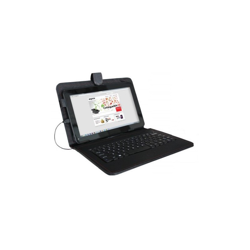 FUNDA APPROX TABLET 9"+TECLADO USB APPIPCK03 NEGRA*