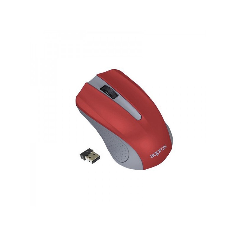 RATON APPROX WIRELESS LITE GRIS/ROJO APPWMLITERV2*