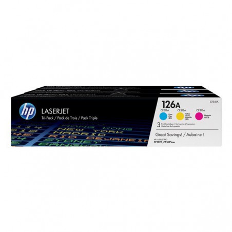 TONER HP ORIG. CF341A TRICOLOR Nº126 (PACK 3)